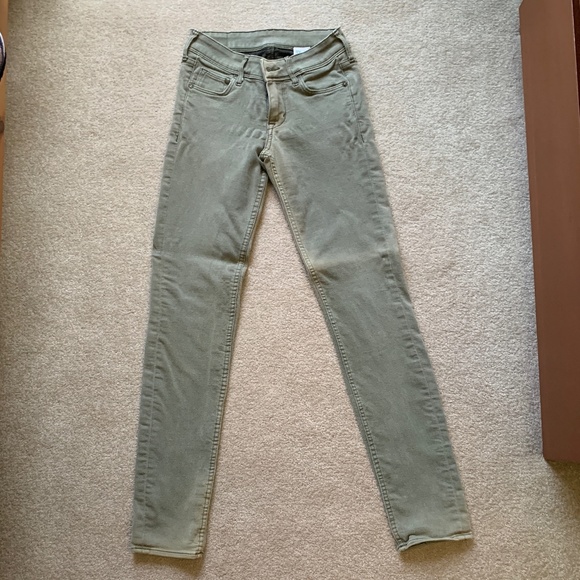 H&M Denim - H&M Dark Khaki Skinny Jeans